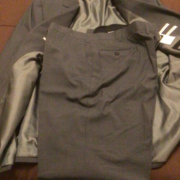 Men's Wool Suit Grey 46 Reg - Picture 9 of 15